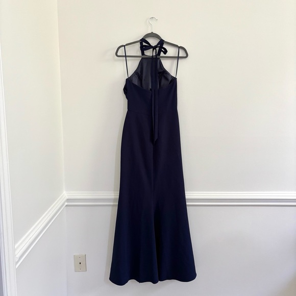 Revelry Fallon Crepe Dress In Navy Sz 6 - Picture 5 of 11